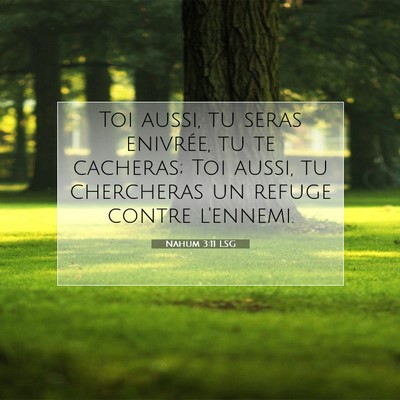 Nahum 3:11 LSG Image du verset biblique