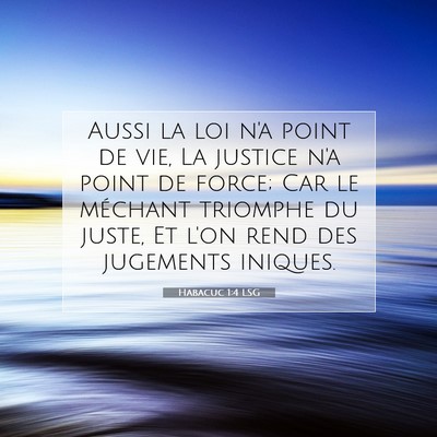 Habacuc 1:4 Verset biblique expliqué