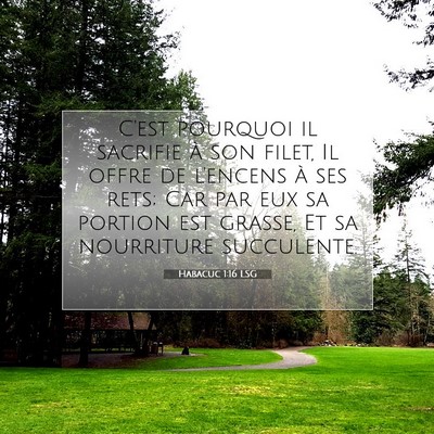 Habacuc 1:16 Verset biblique expliqué