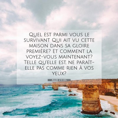 Aggée 2:3 Verset biblique expliqué