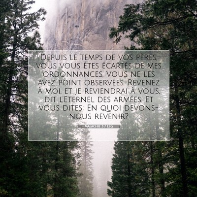 Malachie 3:7 LSG Image du verset biblique