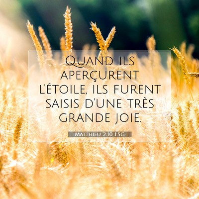 Matthieu 2:10 Verset biblique expliqué