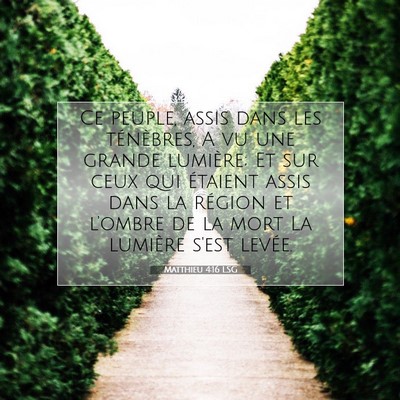 Matthieu 4:16 Verset biblique expliqué