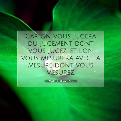 Matthieu 7:2 LSG Image du verset biblique