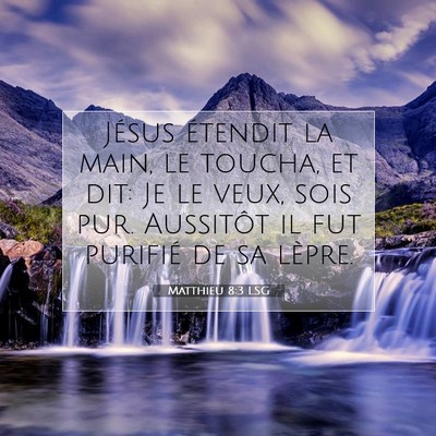 Matthieu 8:3 Verset biblique expliqué