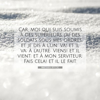 Matthieu 8:9 Verset biblique expliqué