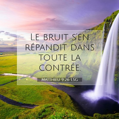 Matthieu 9:26 Verset biblique expliqué