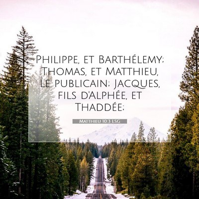 Matthieu 10:3 Verset biblique expliqué