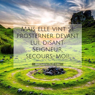 Matthieu 15:25 Verset biblique expliqué