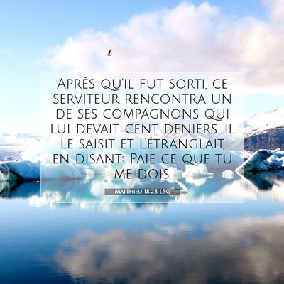 Matthieu 18:28 LSG Image du verset biblique