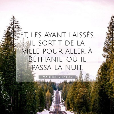 Matthieu 21:17 Verset biblique expliqué