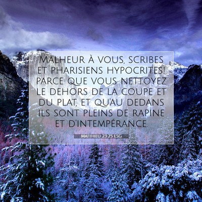Matthieu 23:25 Verset biblique expliqué