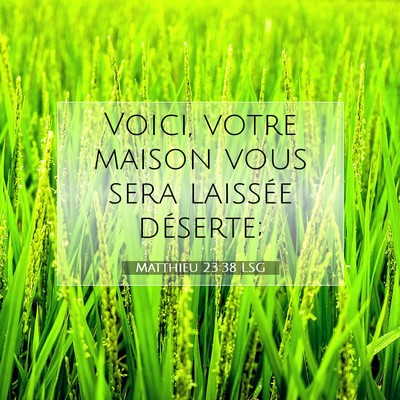 Matthieu 23:38 Verset biblique expliqué