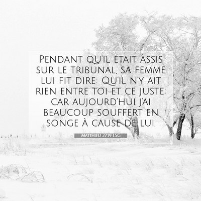 Matthieu 27:19 Verset biblique expliqué