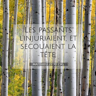 Matthieu 27:39 Verset biblique expliqué