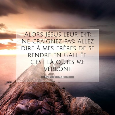 Matthieu 28:10 Verset biblique expliqué