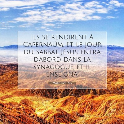 Marc 1:21 Verset biblique expliqué