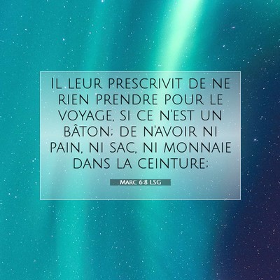 Marc 6:8 Verset biblique expliqué