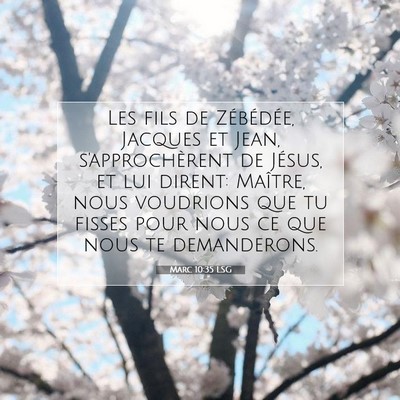Marc 10:35 LSG Image du verset biblique