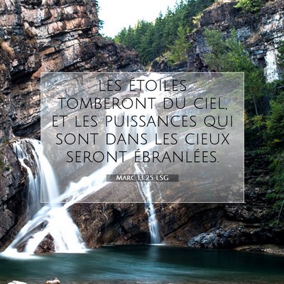 Marc 13:25 Verset biblique expliqué