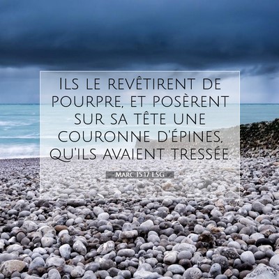 Marc 15:17 Verset biblique expliqué