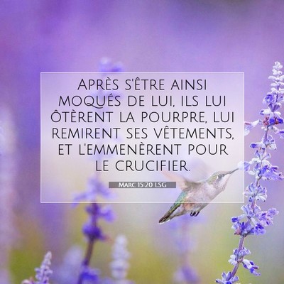 Marc 15:20 Verset biblique expliqué