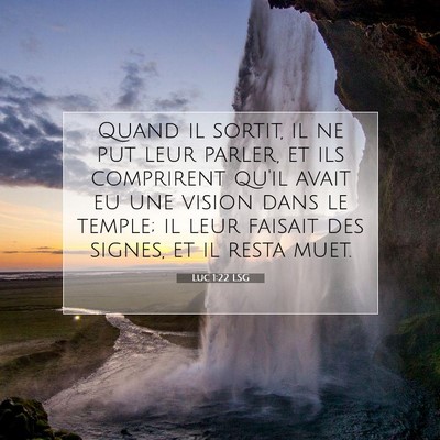 Luc 1:22 Verset biblique expliqué