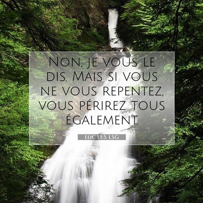 Luc 13:5 Verset biblique expliqué