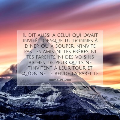 Luc 14:12 Verset biblique expliqué