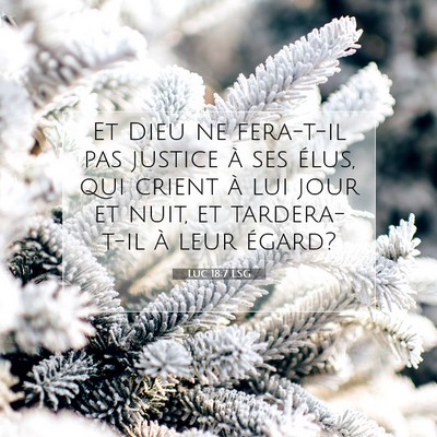 Luc 18:7 LSG Image du verset biblique