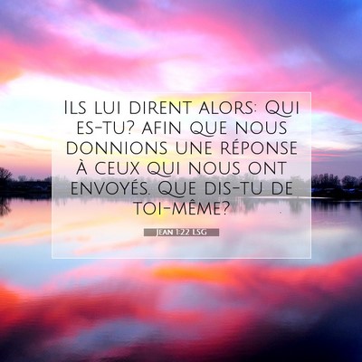 Jean 1:22 Verset biblique expliqué