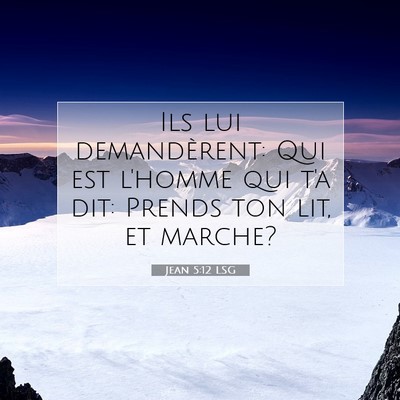 Jean 5:12 LSG Image du verset biblique