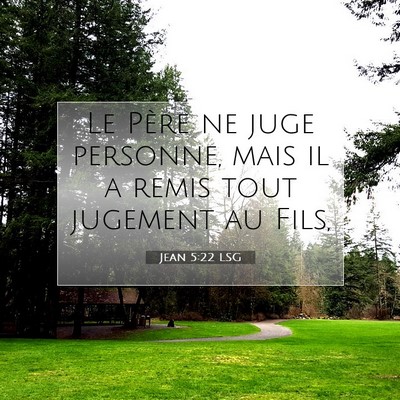 Jean 5:22 LSG Image du verset biblique