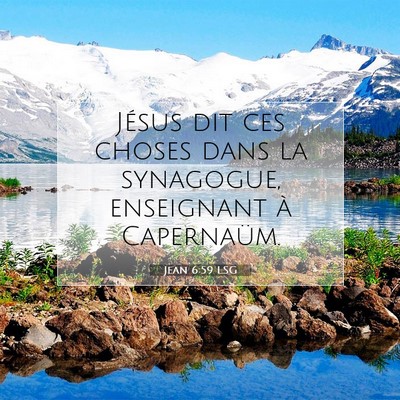 Jean 6:59 Verset biblique expliqué