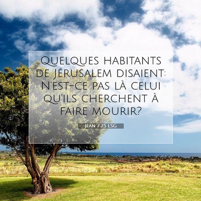 Jean 7:25 Verset biblique expliqué