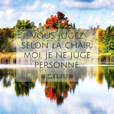 Jean 8:15 LSG Image du verset biblique