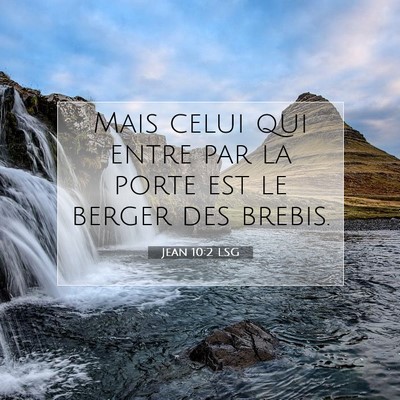 Jean 10:2 Verset biblique expliqué