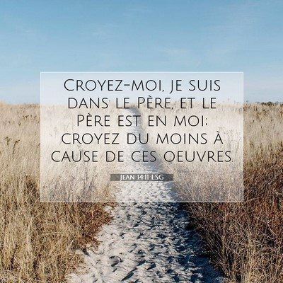 Jean 14:11 LSG Image du verset biblique
