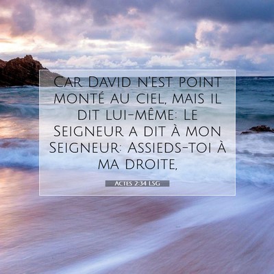 Actes 2:34 LSG Image du verset biblique
