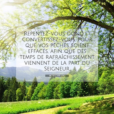 Actes 3:19 LSG Image du verset biblique
