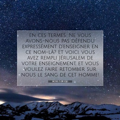Actes 5:28 LSG Image du verset biblique