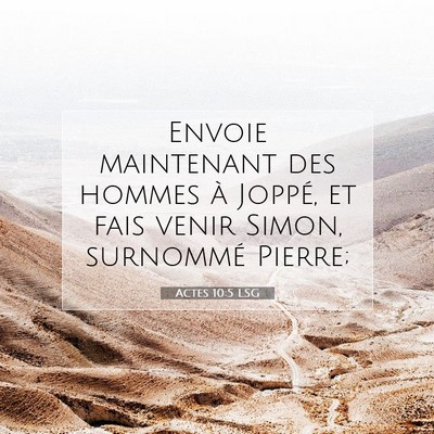 Actes 10:5 Verset biblique expliqué
