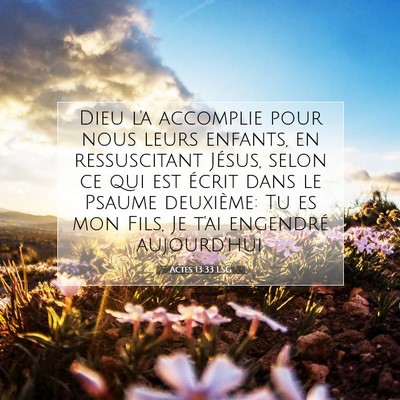 Actes 13:33 LSG Image du verset biblique