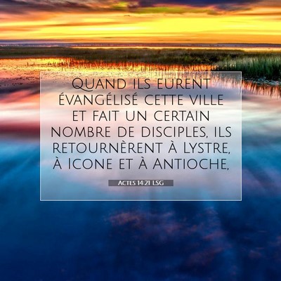 Actes 14:21 LSG Image du verset biblique
