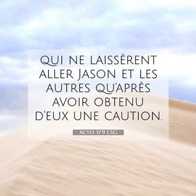 Actes 17:9 Verset biblique expliqué