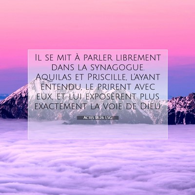 Actes 18:26 Verset biblique expliqué