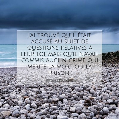 Actes 23:29 Verset biblique expliqué