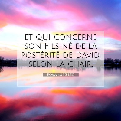Romains 1:3 Verset biblique expliqué