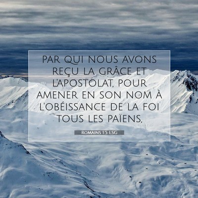 Romains 1:5 Verset biblique expliqué