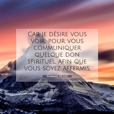 Romains 1:11 Verset biblique expliqué